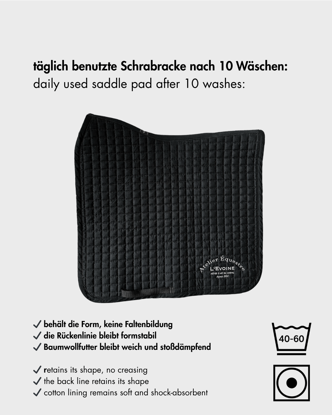 Dressurschabracke Baumwolle Wäsche