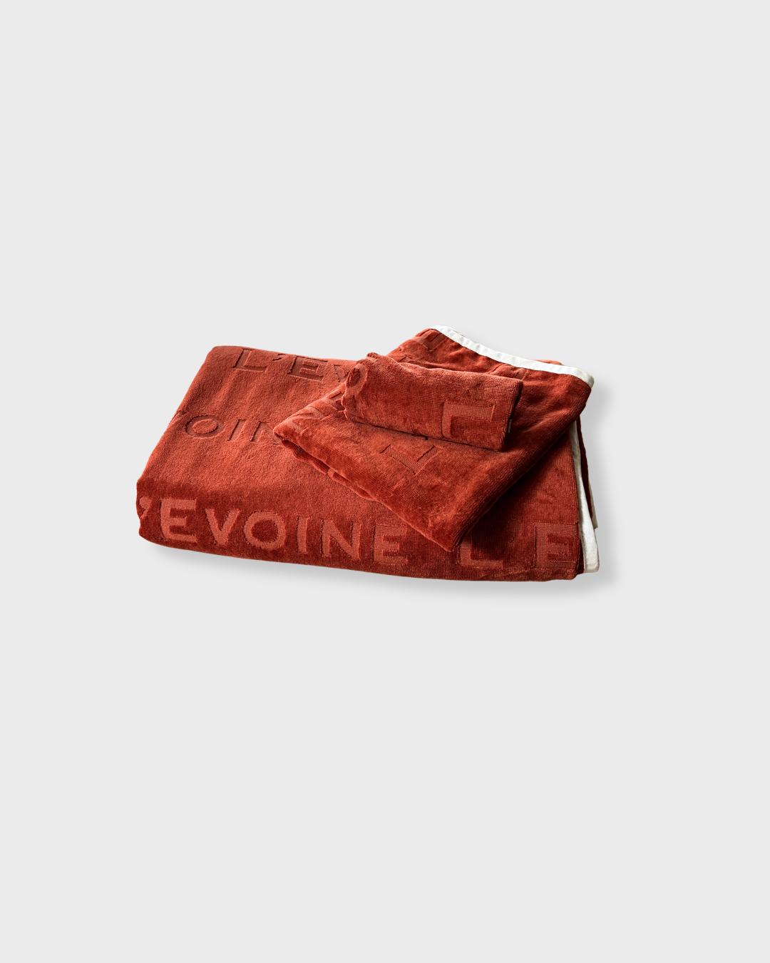 Le Bain Frottee Set burnt red