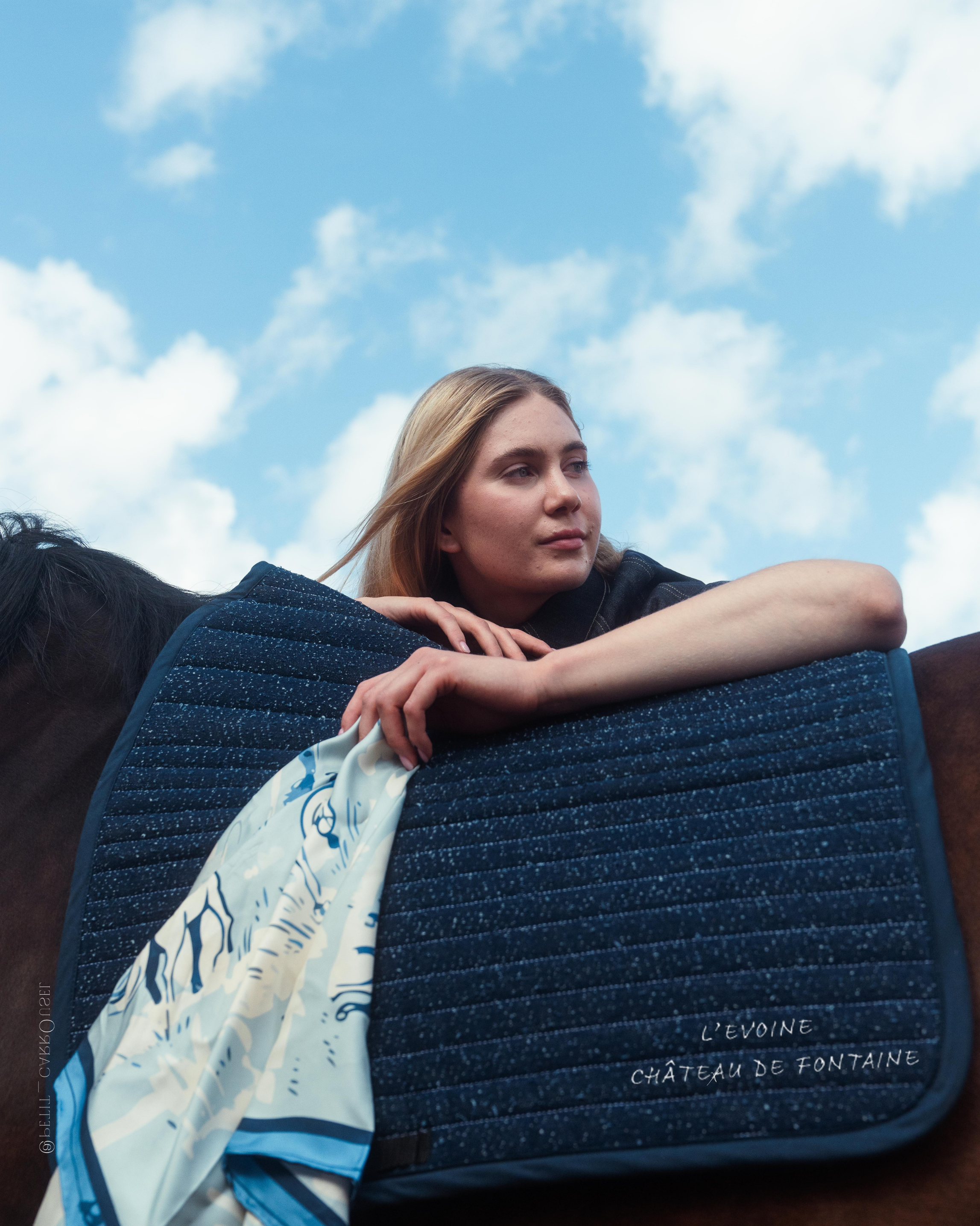 Double Padding Saddle Pad Dark Denim