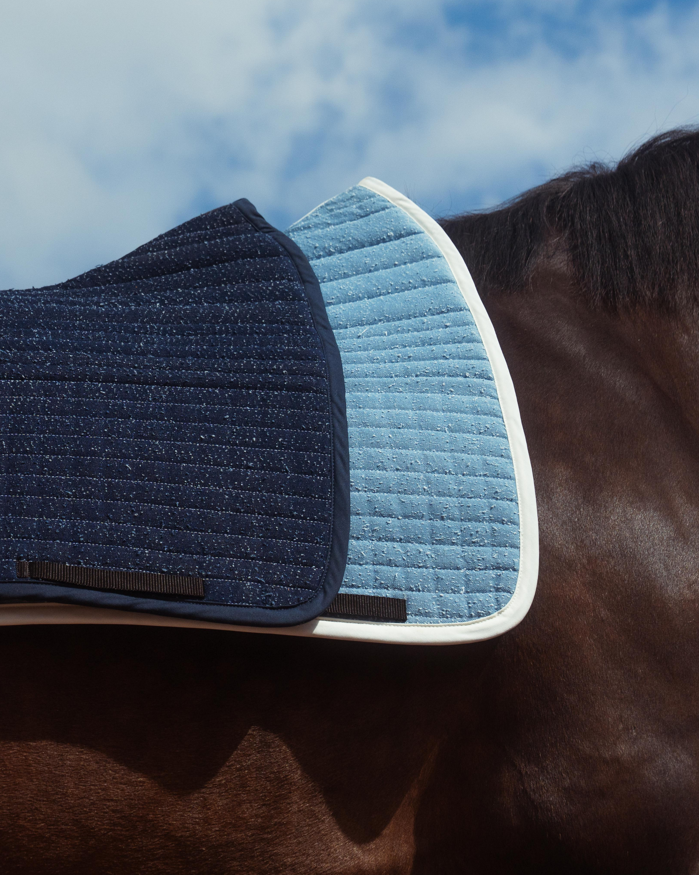 Double Padding Saddle Pad Light Denim