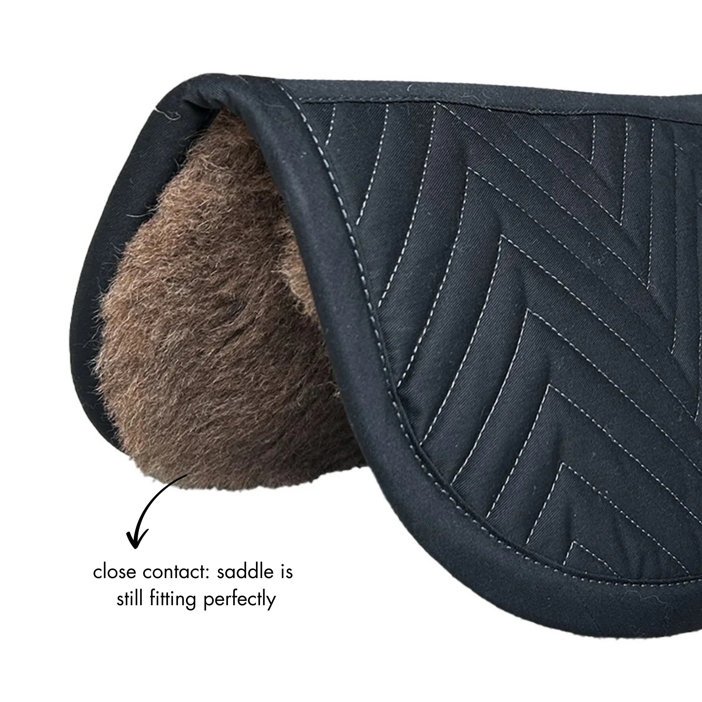 Saddle pad alpaca fleece