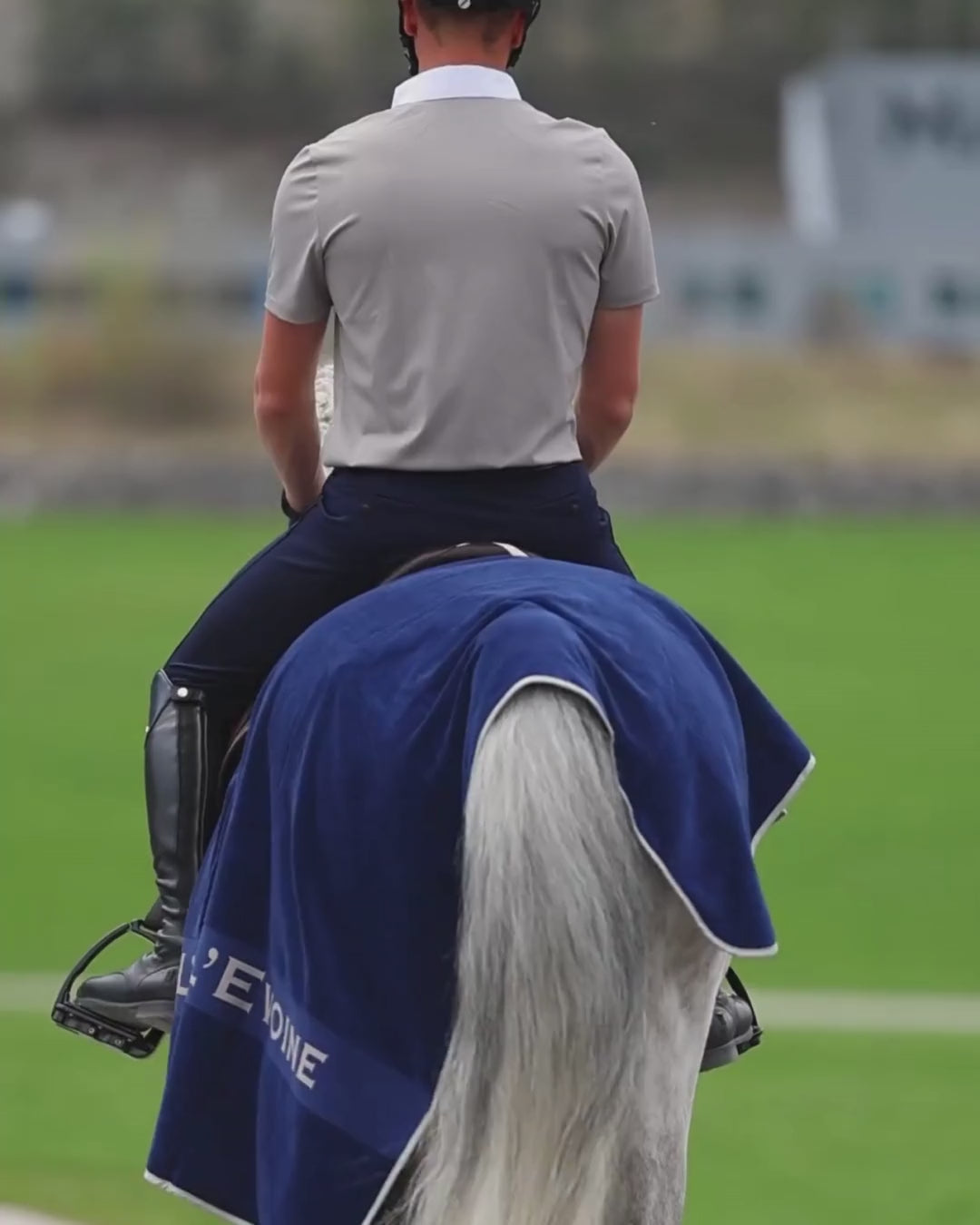 Abschwitzdecke Baumwolle blau L'Evoine